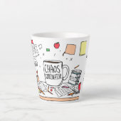 Tasse Latte Personalized Best Teacher Thank You Gift Coffee (Devant)