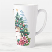 Tasse Latte Personalized Cute Fawn Deer Merry Christmas (Droite)