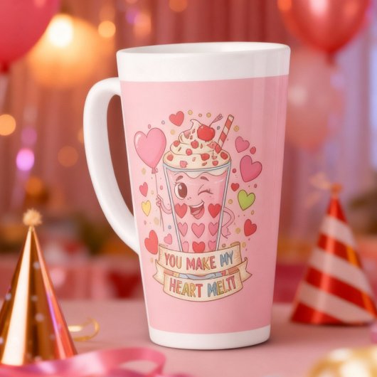 Tasse Latte Personalized Cute Milkshake Valentine
