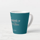 Tasse Latte Personalized gift with the date the relationship  (Angle droit)