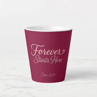 Tasse Latte Personalized gift with the date the relationship 