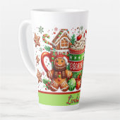 Tasse Latte Personalized Gingerbread Christmas  (Angle gauche)