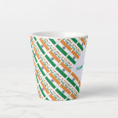 Tasse Latte Personalized India Flag Tiled (Devant)