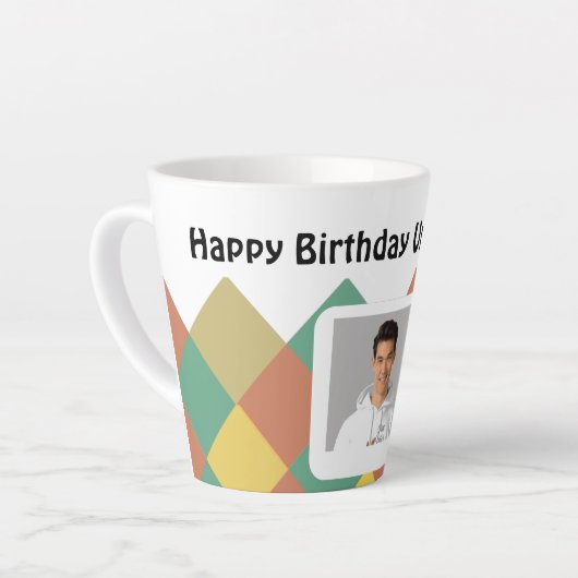 Tasse Latte Personalized Latte Mug-editable image & text (Angle gauche)