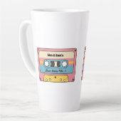 Tasse Latte Personalized Love Jams Cassette Tape – Custom Name (Angle gauche)
