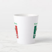 Tasse Latte Personalized Mexico Flag Name Design (Devant)
