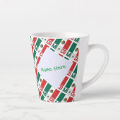 Tasse Latte Personalized Mexico Flag Tiled (Droite)