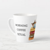 Tasse Latte Personalized Morning Coffee Cat Ritual Cozy (Angle gauche)