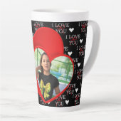Tasse Latte Personalized Photo Love you  (Angle droit)