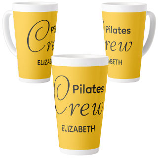 Tasse Latte Personalized Pilates Crew Reformer Or Mat Yellow