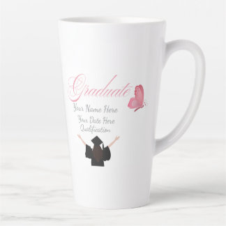 Tasse Latte Personalized Pink Graduate Gift, Custom Name 