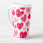 Tasse Latte Personalized Red Heart Happy Valentine’s Day Lover (Angle gauche)