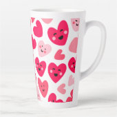 Tasse Latte Personalized Red Heart Happy Valentine’s Day Lover (Droite)