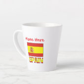 Tasse Latte Personalized Spain Flag Heritage Design Small (Angle gauche)