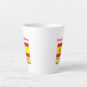 Tasse Latte Personalized Spain Flag Heritage Design Small (Devant)