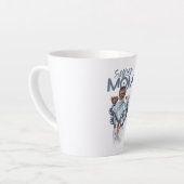 Tasse Latte Personalized Super Mom with Son and Daughter Gift (Angle gauche)