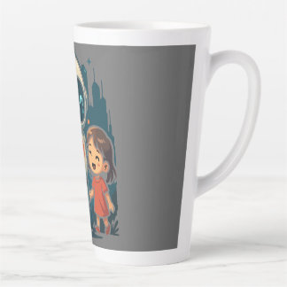 Tasse Latte Personnages d'IA et de Robot – Collection de desig