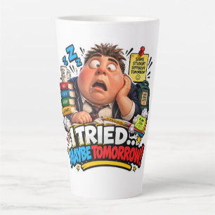 Tasse Latte Personnages drôles ballon de rentrée scolaire