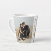 Tasse Latte Personnalisable 2 photos avec texte noir (Angle gauche)