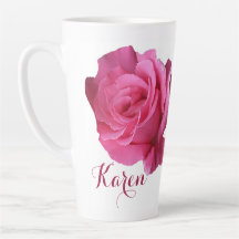 Personnalisable Karen nom rose fleurs boho