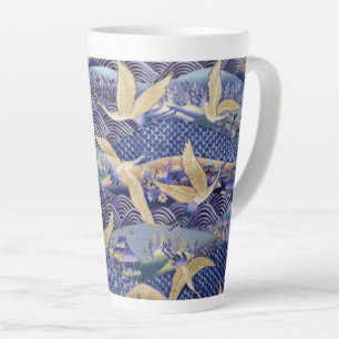 Tasse Latte Personnalisation de la grue japonaise