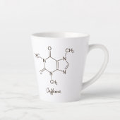 Tasse Latte Personnalisation des amateurs de caféine molecule (Droite)
