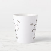 Tasse Latte Personnalisation des amateurs de caféine molecule (Devant)