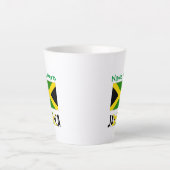Tasse Latte Personnalisation verte du drapeau jamaïcain (Devant)