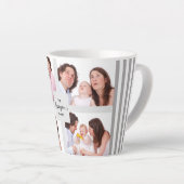 Tasse Latte Personnalisé 4 Photos de famille Collage Rectangle (Angle droit)