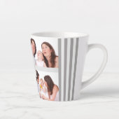 Tasse Latte Personnalisé 4 Photos de famille Collage Rectangle (Droite)