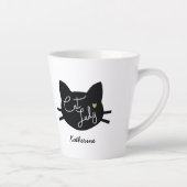 Tasse Latte Personnalisé Cat Lady (Droite)