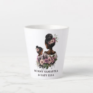 Tasse Latte Personnalisé Floral Maman and Baby (2)