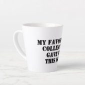 Tasse Latte Personnalisé Funny Collègue cadeau secret Père Noë (Angle gauche)