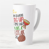 Tasse Latte Personnalisé Funny Grill Chef Papa (Angle droit)