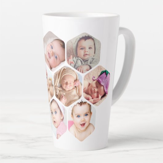 Tasse Latte Personnalisé Honeypeb Enfants Bébé Photos Personna (Angle droit)