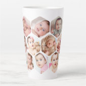 Tasse Latte Personnalisé Honeypeb Enfants Bébé Photos Personna (Devant)