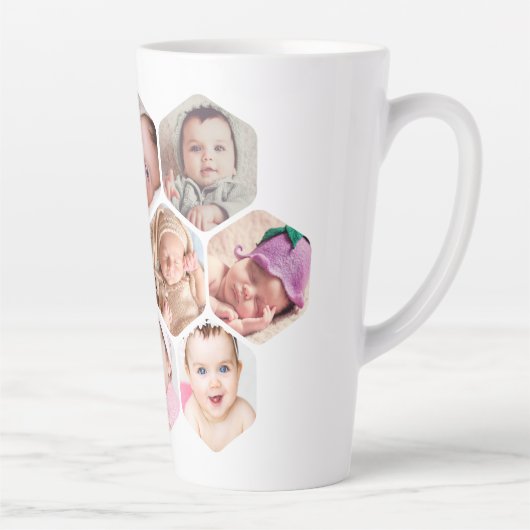 Tasse Latte Personnalisé Honeypeb Enfants Bébé Photos Personna (Droite)