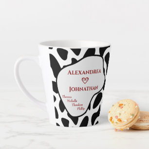 Tasse Latte Personnalisé Maman Papa Famille Moderne Personnali