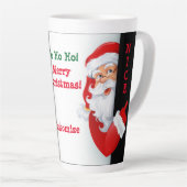 Tasse Latte Personnalisé Naughty & Nice Père Noël (Angle droit)