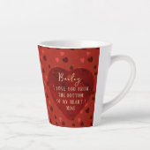 Tasse Latte Personnalisé Pet Photo Rouge Keepsaké (Droite)