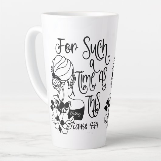 Tasse Latte Personnalisé Pour Une Époque Comme Ce Chrétien (Angle gauche)