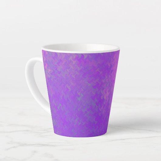 Tasse Latte Personnalisée élégante violette marbré Art (Angle gauche)