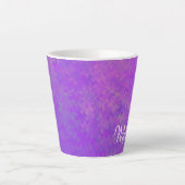 Tasse Latte Personnalisée élégante violette marbré Art (Devant)