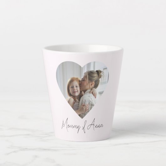 Tasse Latte Personnalisée pour Maman avec Nom & Ph (Devant)