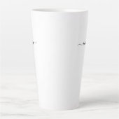 Tasse Latte Personnaliser le nom dans le script noir (Devant)