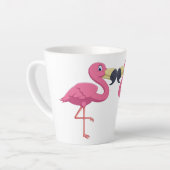 Tasse Latte Personnaliser les Flamants roses de dessin (Angle gauche)