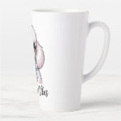 Tasse Latte Pet Mom Vibes Poodle Dog Sunglasses Pink Gift (Droite)