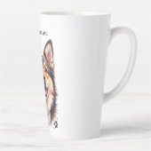 Tasse Latte Pet’s Simple Modern Name & Photo Custom Design (Droite)
