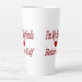 Tasse Latte Petit ami drôle citation texte rouge (Devant)