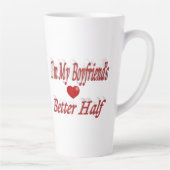 Tasse Latte Petit ami drôle citation texte rouge (Droite)